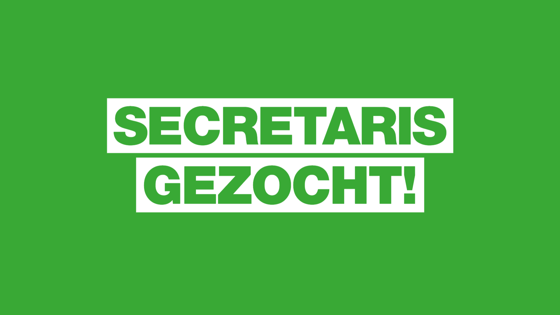 secretaris gezocht